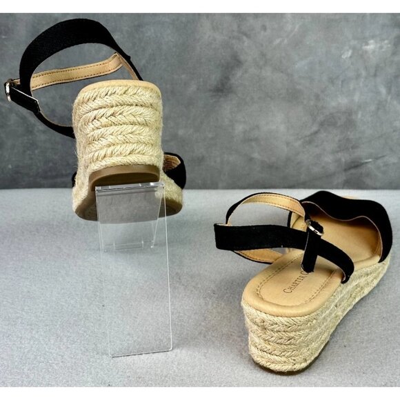 Charter Club Luchia Womens Canvas Buckle Wedge Sandals - Picture 4 of 5